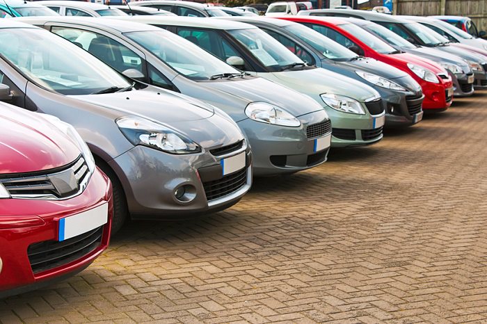 a row of used cars