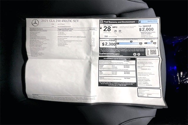 2025 Mercedes-Benz GLA GLA 250 4MATIC®