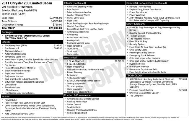 2011 Chrysler 200 Limited