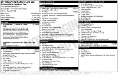 2019 RAM 1500 Big Horn/Lone Star