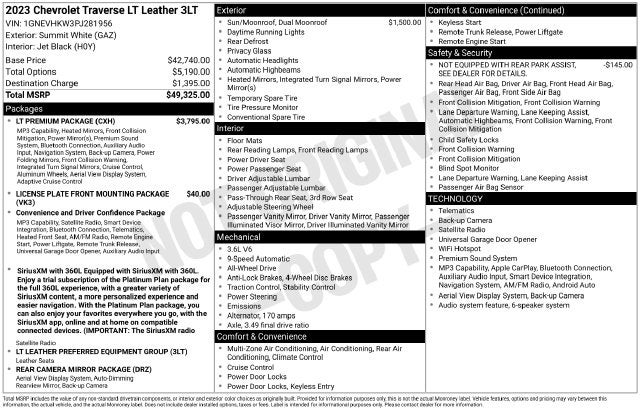 2023 Chevrolet Traverse LT Leather