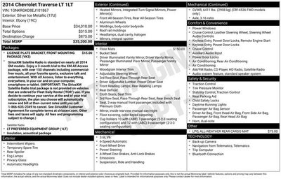 2014 Chevrolet Traverse LT 1LT