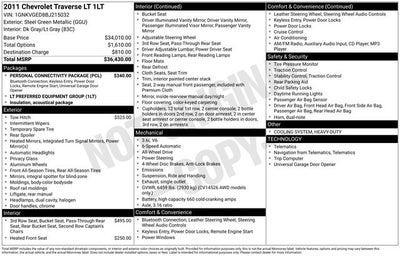 2011 Chevrolet Traverse LT 1LT