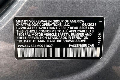 2021 Volkswagen Passat 2.0T S