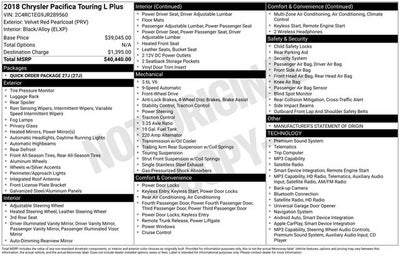 2018 Chrysler Pacifica Touring L Plus