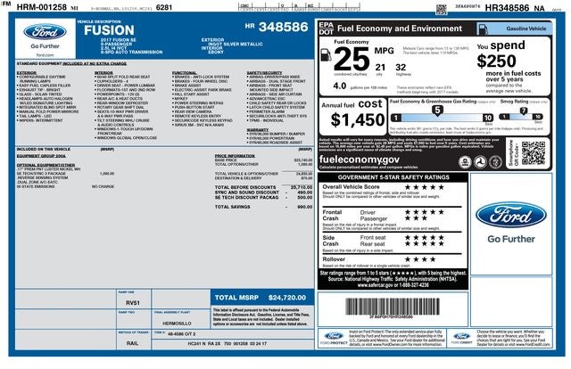 2017 Ford Fusion SE