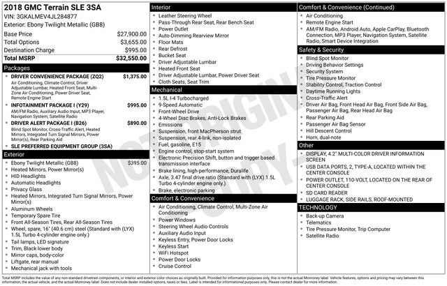 2018 GMC Terrain SLE