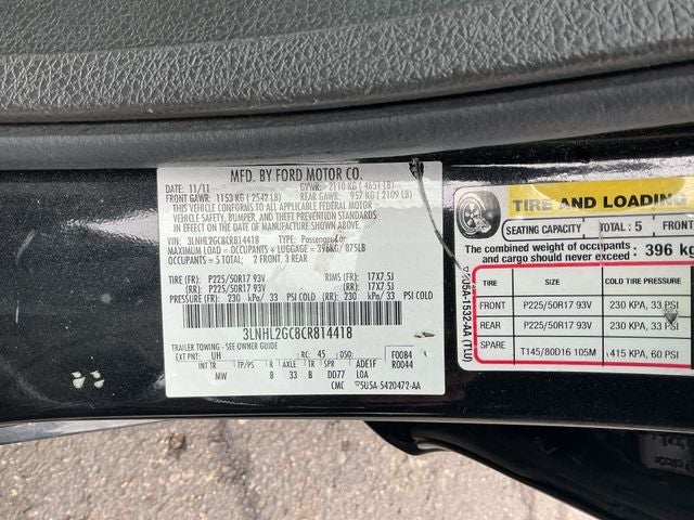 2012 Lincoln MKZ Base