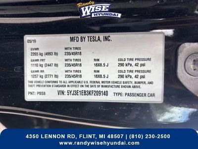 2019 Tesla Model 3 Long Range