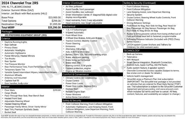2024 Chevrolet Trax 2RS