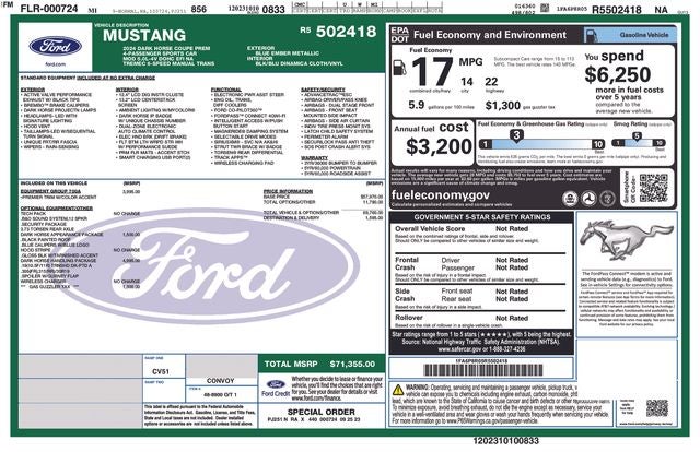 2024 Ford Mustang Dark Horse