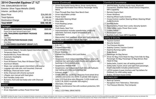 2014 Chevrolet Equinox LT 1LT