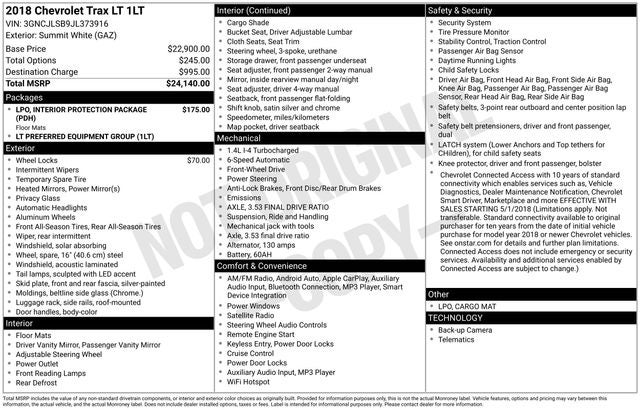 2018 Chevrolet Trax LT